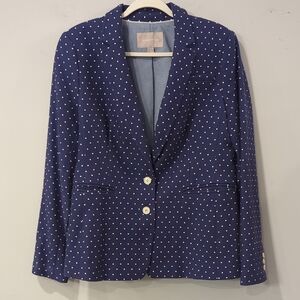 Banana Republic Navy Polka Dot Blazer size 14